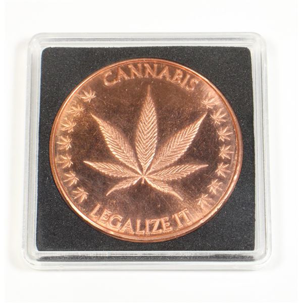 1 OZ CANNABIS COPPER ROUND
