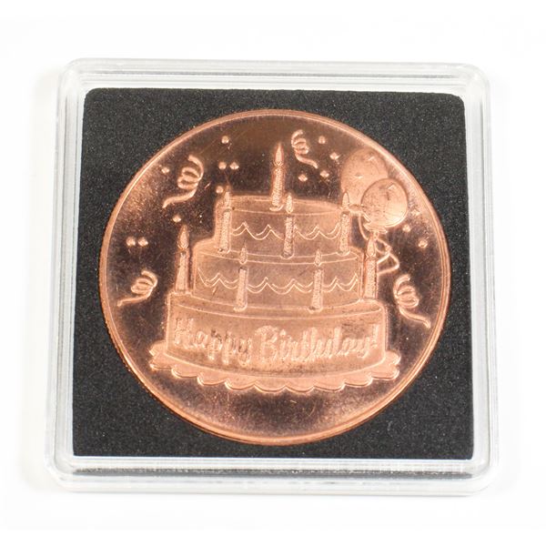 1 OZ HAPPY BIRTHDAY COPPER ROUND