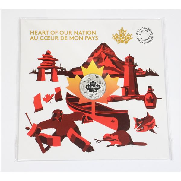 2017 $3 FINE SILVER COIN- HEART OF OUR NATION