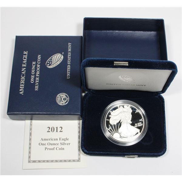 2012 AMERICAN EAGLE ONCE OUNCE SILVER PROOF COIN