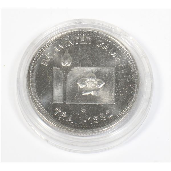 1982 TRAIL, BC, WINTER GAMES, COIN.