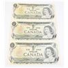 Image 1 : 1 SET 3 - $1.00 1973 CANADIAN BILLS, CARD