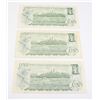 Image 2 : 1 SET 3 - $1.00 1973 CANADIAN BILLS, CARD