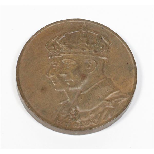 1939 ROYAL VISIT BRONZE MEDAL.