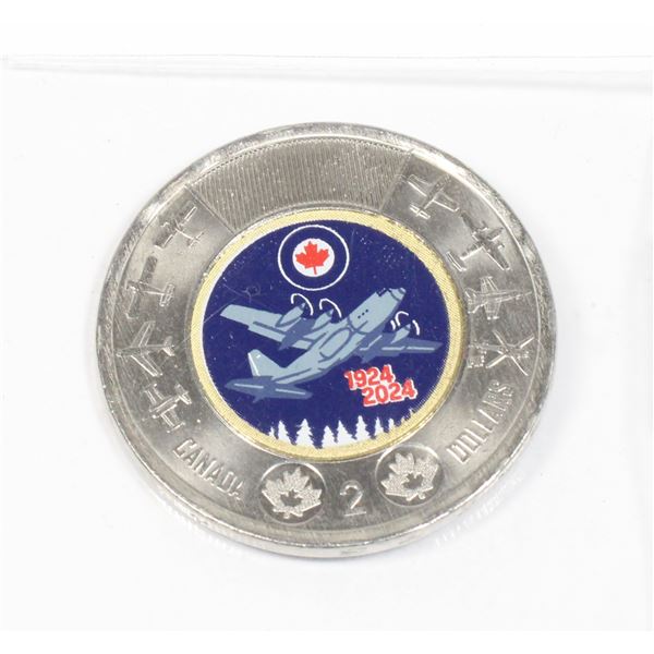 1924 - 2024 $2.00 CANADIAN COIN, COLOURS.