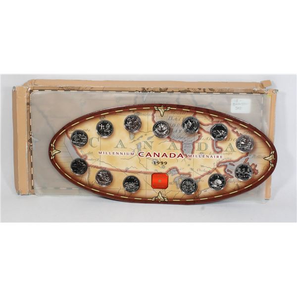 1999 CANADA MILLENIUM 13 QUARTER SET