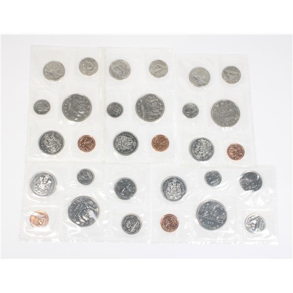 5 1986 CANADA UNCIRCULATED MINT SETS