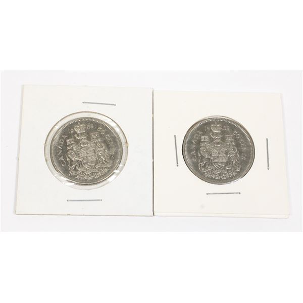 2 1968 CANADA 50 CENTS