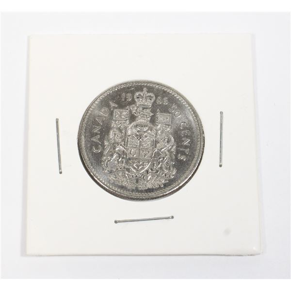 1 1986 CANADA 50 CENTS
