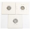 Image 2 : 1911, 1912, 1913 CANADA SILVER 5 CENT COINS