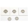 Image 1 : FIVE 1940 CANADIAN 5 CENT COINS
