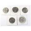 Image 1 : FIVE 1969 CANADIAN DOLLAR COINS