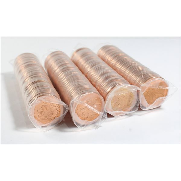 2011 ROYAL CANADIAN MINT 4 ROLLS OF PENNIES