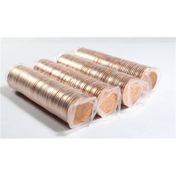 2011 ROYAL CANADIAN MINT 4 ROLLS OF PENNIES