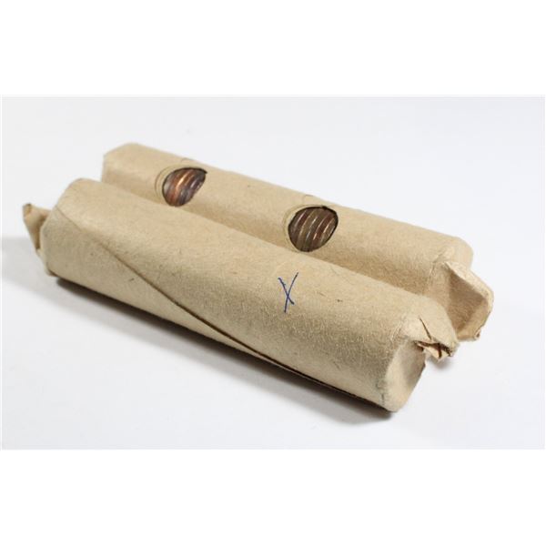 2 ROLLS OF CANADIAN PENNIES