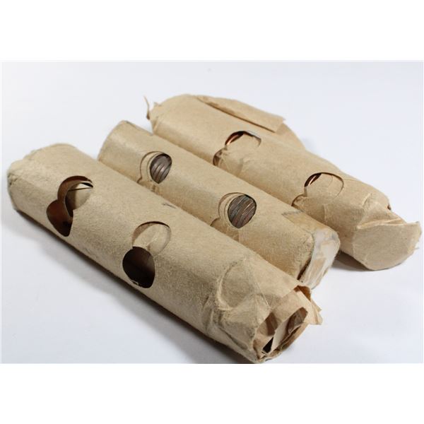 3 ROLLS OF CANADIAN PENNIES