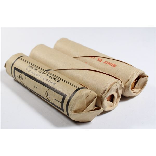 3 ROLLS OF CANADIAN PENNIES