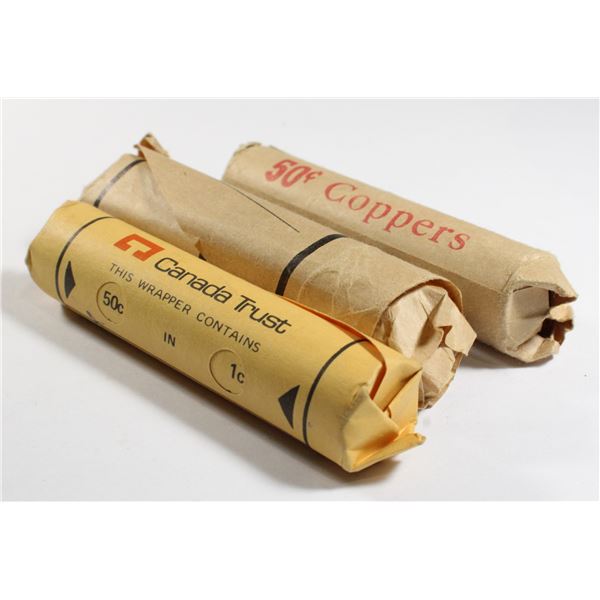 3 ROLLS OF CANADIAN PENNIES