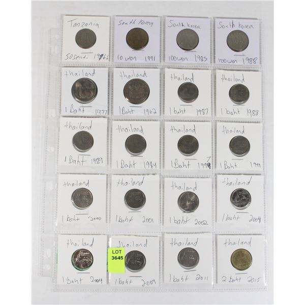 20 COINS 16 THAILAND 2 OTHER COUNTRIES