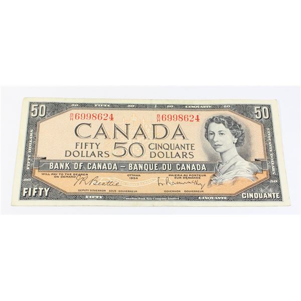 1954 CANADIAN $50 BANK NOTE
