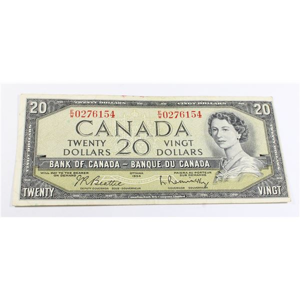 1954 CANADIAN $20 BANK NOTE