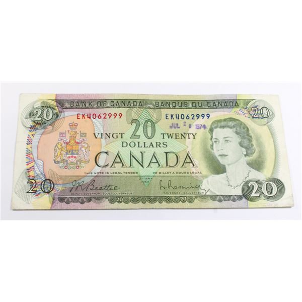 1969 CANADIAN $20 BANK NOTE