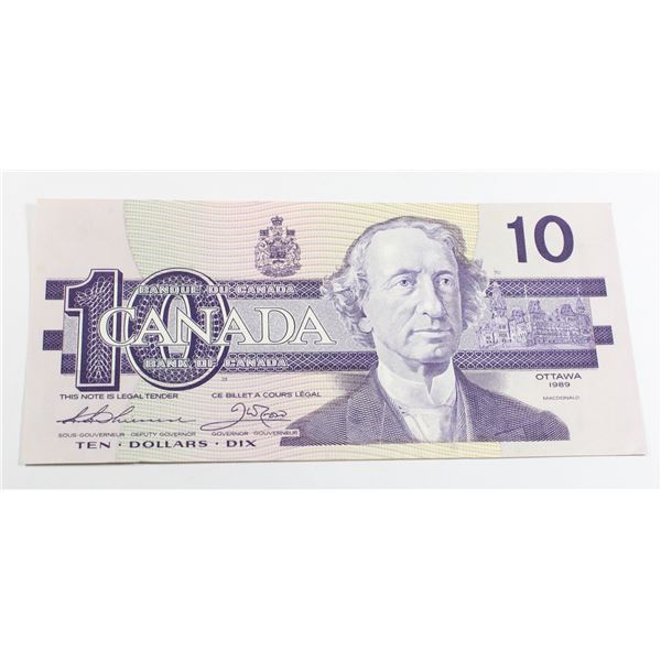 1989 CANADIAN $10 BANK NOTE