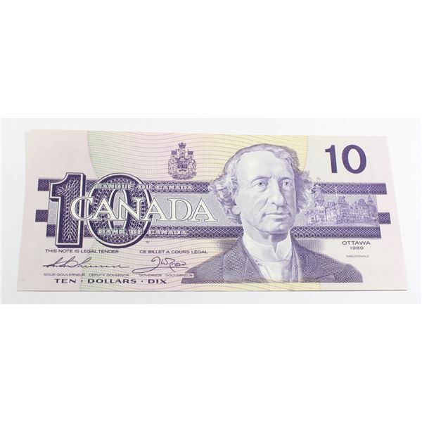 1989 CANADIAN $10 BANK NOTE