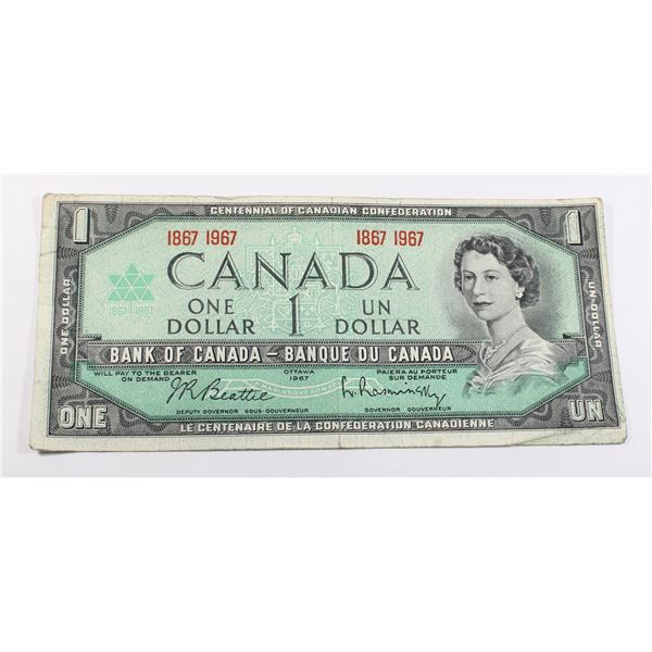 1967 CANADIAN $1 BANK NOTE
