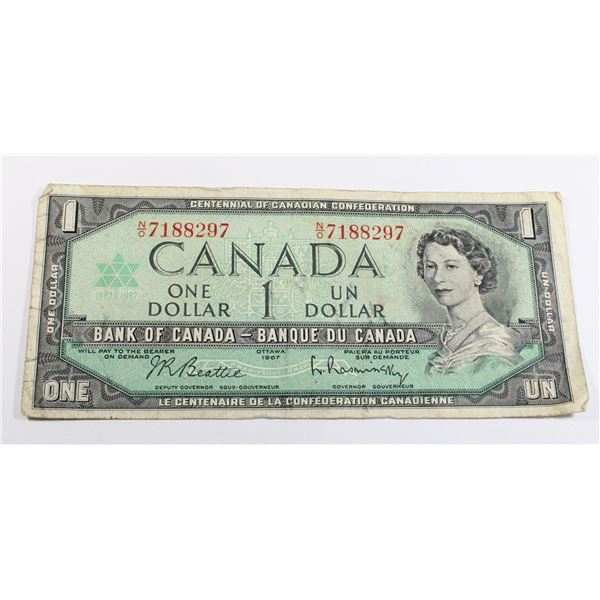 1967 CANADIAN $1 BANK NOTE