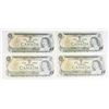 Image 1 : LOT OF 4 1973 CANADIAN $1 BANK NOTES