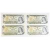 Image 1 : LOT OF 4 1973 CANADIAN $1 BANK NOTES