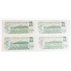 Image 2 : LOT OF 4 1973 CANADIAN $1 BANK NOTES
