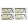 Image 1 : LOT OF 4 1973 CANADIAN $1 BANK NOTES