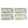 Image 1 : LOT OF 4 1973 CANADIAN $1 BANK NOTES