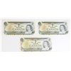 Image 1 : THREE NEAR UNC 1973 CANADIAN $1 BANK NOTES