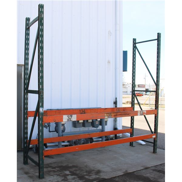 SECTION OF PALLET RACKING *HAS BEEN REPAIRED
