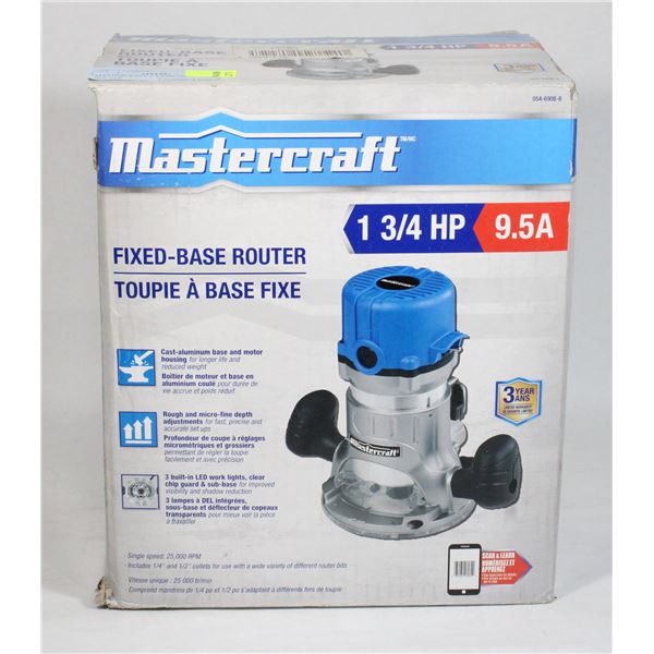 MASTERCRAFT 1 3/4 HP FIXED BASE ROUTER
