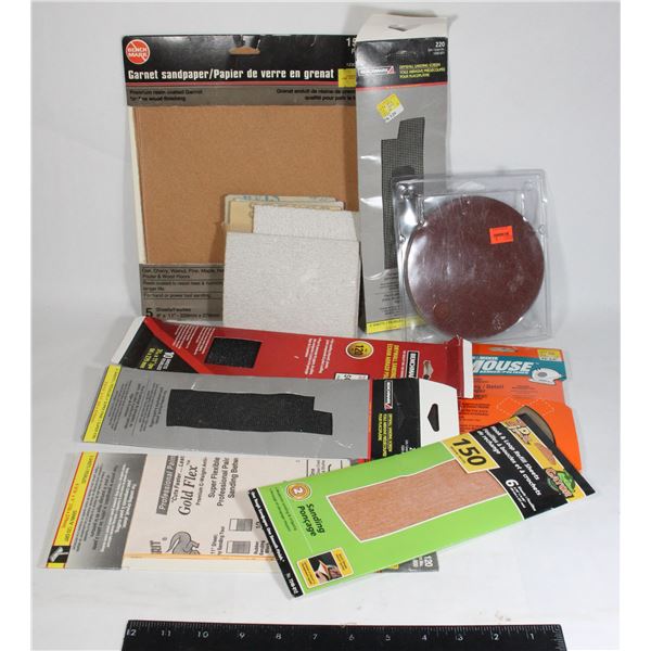 LOT OF SANDPAPER/DRYWALL PAPER