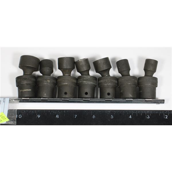 MAXIMUM SAE SWIVEL IMPACT SOCKET SET 3/8" DRIVE