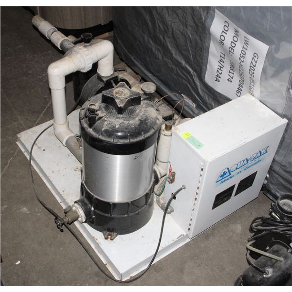 POOL/ HOT TUB HEATER PUMP SYSTEM.