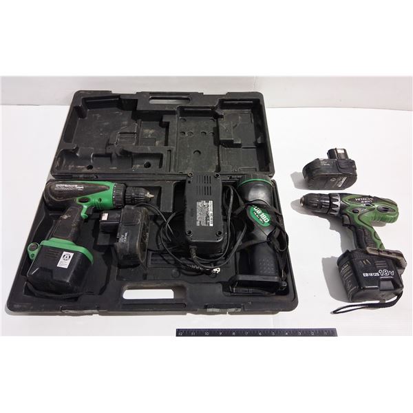 HITACHI 18V CORDLESS TOOL SET IN CASE WITH CHARGER