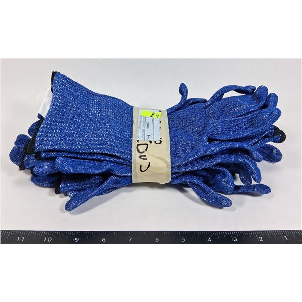BUNDLE OF BLUE CUT RESISTANT WORK GLOVES SIZE 10