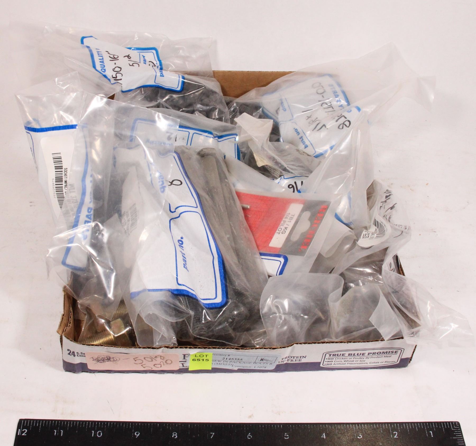 FLAT OF NEW IN PACKAGE BOLTS & FASTENERS (MIXED)