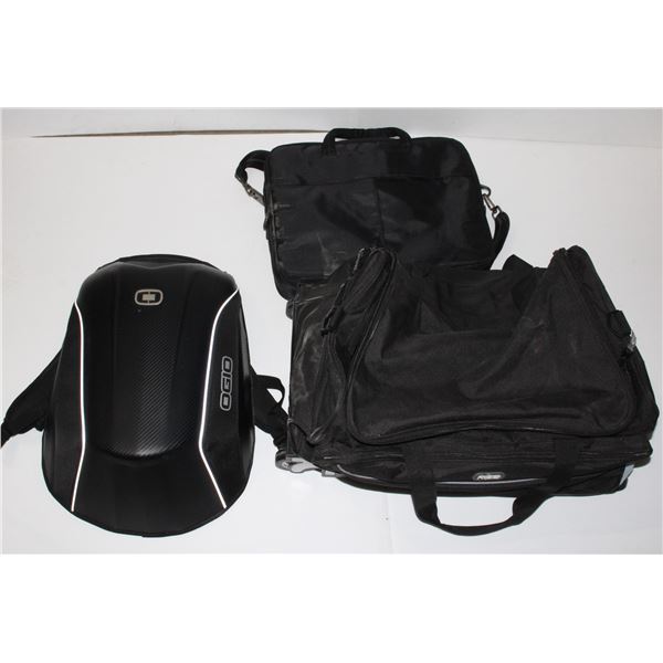 RISE SUITCASE WITH OGIO MOTORCYCLE BACKPACK
