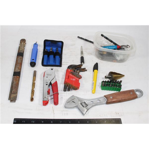 HARDWARE LOT - BITS, WRENCH, FILES & MORE