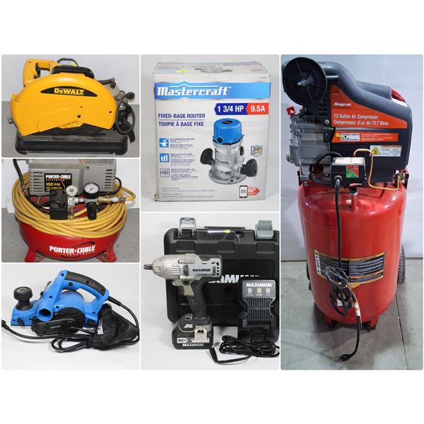 FEATURED CORDED AND CORDLESS TOOLS! LOTS…. ALL OVER THE AUCTION!