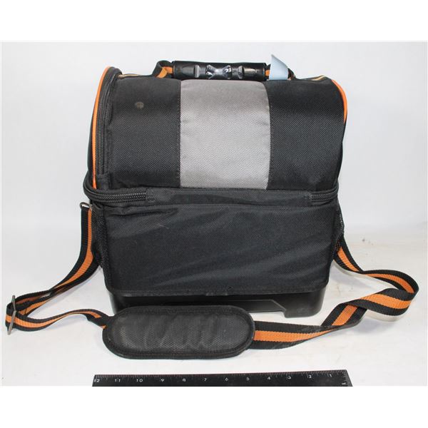 KLEIN TOOL BAG AND PAIR OF SCREWDRIVERS