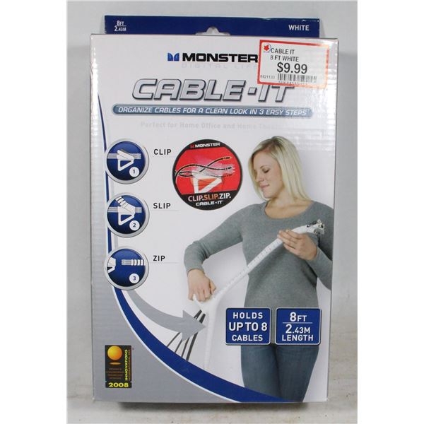 NEW MONSTER CABLE IT 8FT WHITE