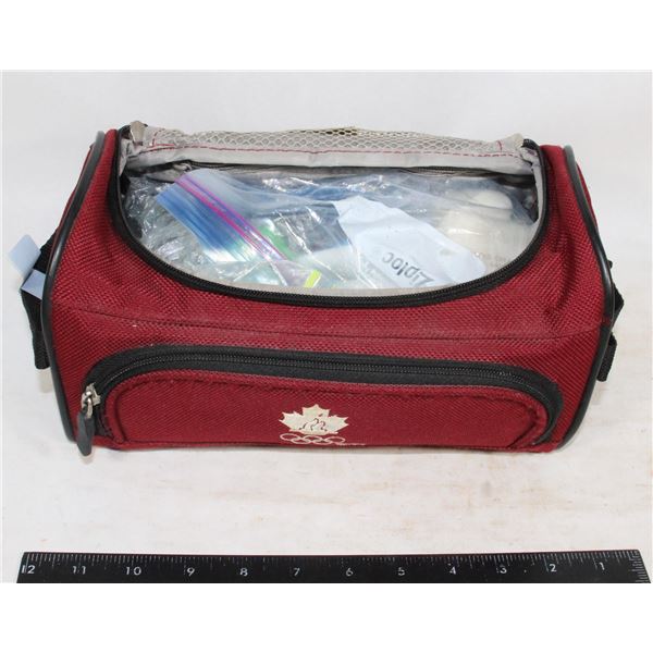 CANADA OLYMPICS BAG WITH SOAPS AND LOTIONS